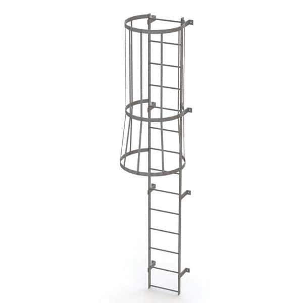 TRI-ARC - Rolling & Wall Mounted Ladders & Platforms Type: Fixed Ladder Style: Safety Cage - USA Tool & Supply