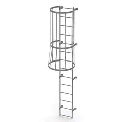 TRI-ARC - Rolling & Wall Mounted Ladders & Platforms Type: Fixed Ladder Style: Safety Cage - USA Tool & Supply