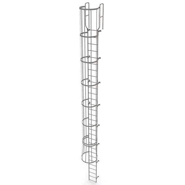 TRI-ARC - Rolling & Wall Mounted Ladders & Platforms Type: Fixed Ladder Style: Safety Cage - USA Tool & Supply