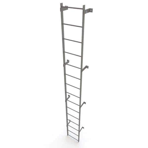 TRI-ARC - Rolling & Wall Mounted Ladders & Platforms Type: Fixed Ladder Style: Safety Cage - USA Tool & Supply