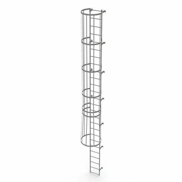 TRI-ARC - Rolling & Wall Mounted Ladders & Platforms Type: Fixed Ladder Style: Safety Cage - USA Tool & Supply