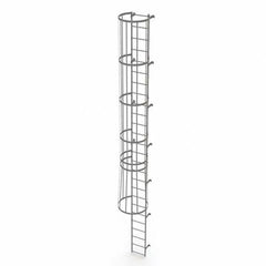 TRI-ARC - Rolling & Wall Mounted Ladders & Platforms Type: Fixed Ladder Style: Safety Cage - USA Tool & Supply