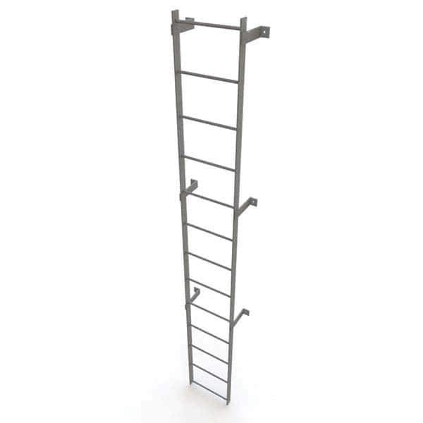 TRI-ARC - Rolling & Wall Mounted Ladders & Platforms Type: Fixed Ladder Style: Safety Cage - USA Tool & Supply