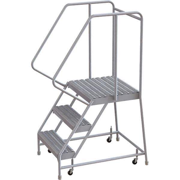 TRI-ARC - Rolling & Wall Mounted Ladders & Platforms Type: Rolling Warehouse Ladder Style: Rolling Safety Ladder - USA Tool & Supply