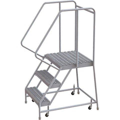 TRI-ARC - Rolling & Wall Mounted Ladders & Platforms Type: Rolling Warehouse Ladder Style: Rolling Safety Ladder - USA Tool & Supply