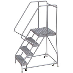 TRI-ARC - Rolling & Wall Mounted Ladders & Platforms Type: Rolling Warehouse Ladder Style: Rolling Safety Ladder - USA Tool & Supply