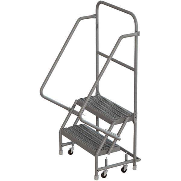 TRI-ARC - Rolling & Wall Mounted Ladders & Platforms Type: Rolling Warehouse Ladder Style: Rolling Platform Ladder - USA Tool & Supply