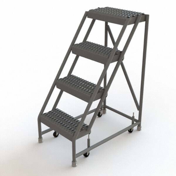 TRI-ARC - Rolling & Wall Mounted Ladders & Platforms Type: Rolling Warehouse Ladder Style: Rolling Platform Ladder - USA Tool & Supply