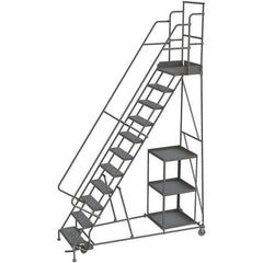 TRI-ARC - Rolling & Wall Mounted Ladders & Platforms Type: Stock-Picking Ladder Style: Rolling Safety Stock Picking Ladder - USA Tool & Supply