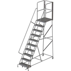 TRI-ARC - Rolling & Wall Mounted Ladders & Platforms Type: Rolling Warehouse Ladder Style: Rolling Platform Ladder - USA Tool & Supply