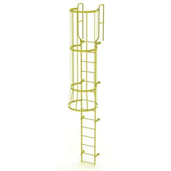 TRI-ARC - Rolling & Wall Mounted Ladders & Platforms Type: Fixed Ladder Style: Safety Cage - USA Tool & Supply