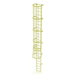 TRI-ARC - Rolling & Wall Mounted Ladders & Platforms Type: Fixed Ladder Style: Safety Cage - USA Tool & Supply