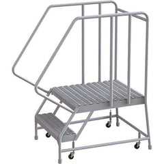 TRI-ARC - Rolling & Wall Mounted Ladders & Platforms Type: Rolling Warehouse Ladder Style: Rolling Safety Ladder - USA Tool & Supply