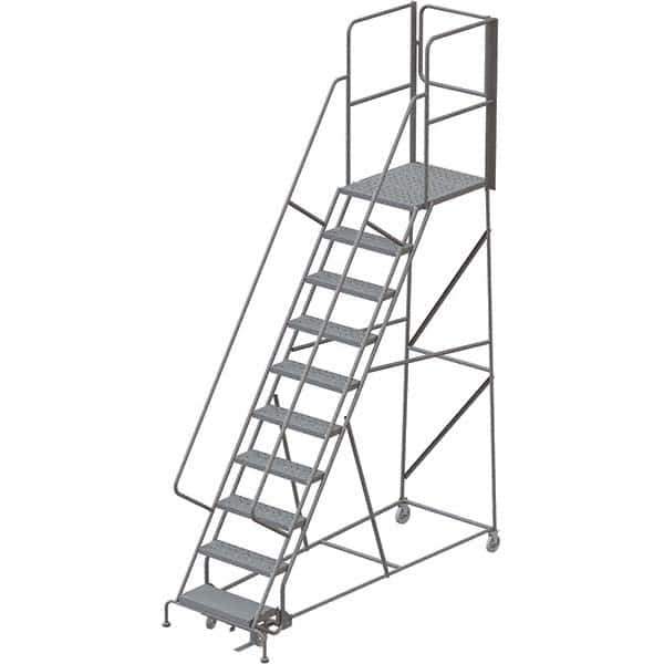 TRI-ARC - Rolling & Wall Mounted Ladders & Platforms Type: Rolling Warehouse Ladder Style: Rolling Platform Ladder - USA Tool & Supply