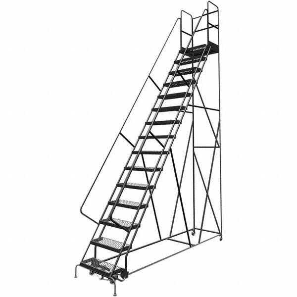 TRI-ARC - Rolling & Wall Mounted Ladders & Platforms Type: Rolling Warehouse Ladder Style: Rolling Platform Ladder - USA Tool & Supply