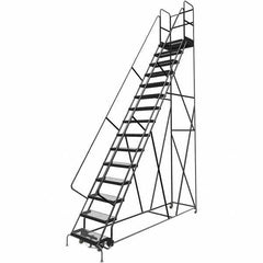 TRI-ARC - Rolling & Wall Mounted Ladders & Platforms Type: Rolling Warehouse Ladder Style: Rolling Platform Ladder - USA Tool & Supply