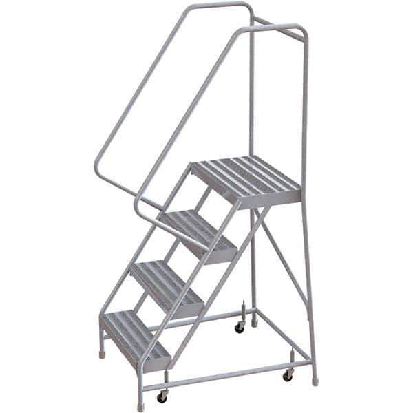 TRI-ARC - Rolling & Wall Mounted Ladders & Platforms Type: Rolling Warehouse Ladder Style: Rolling Safety Ladder - USA Tool & Supply