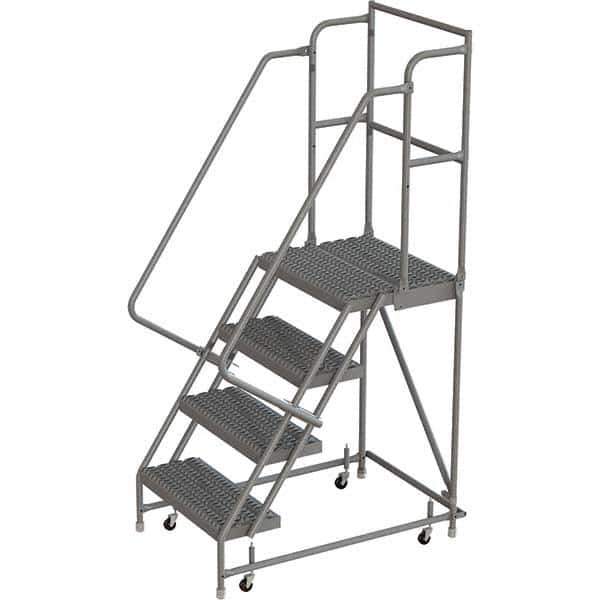 TRI-ARC - Rolling & Wall Mounted Ladders & Platforms Type: Rolling Warehouse Ladder Style: Rolling Platform Ladder - USA Tool & Supply