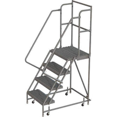 TRI-ARC - Rolling & Wall Mounted Ladders & Platforms Type: Rolling Warehouse Ladder Style: Rolling Platform Ladder - USA Tool & Supply