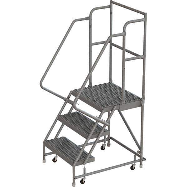 TRI-ARC - Rolling & Wall Mounted Ladders & Platforms Type: Rolling Warehouse Ladder Style: Rolling Platform Ladder - USA Tool & Supply