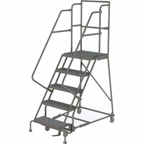 TRI-ARC - Rolling & Wall Mounted Ladders & Platforms Type: Rolling Warehouse Ladder Style: Rolling Platform Ladder - USA Tool & Supply