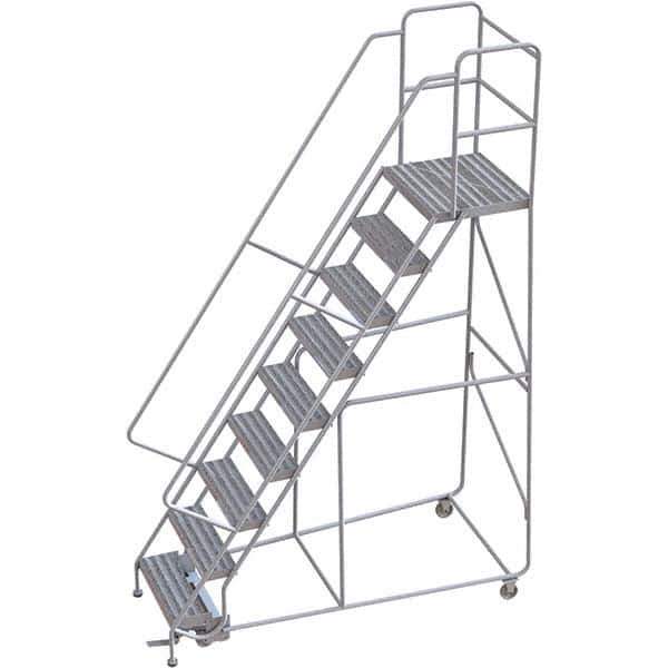 TRI-ARC - Rolling & Wall Mounted Ladders & Platforms Type: Rolling Warehouse Ladder Style: Rolling Safety Ladder - USA Tool & Supply