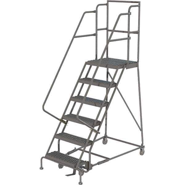 TRI-ARC - Rolling & Wall Mounted Ladders & Platforms Type: Rolling Warehouse Ladder Style: Rolling Platform Ladder - USA Tool & Supply