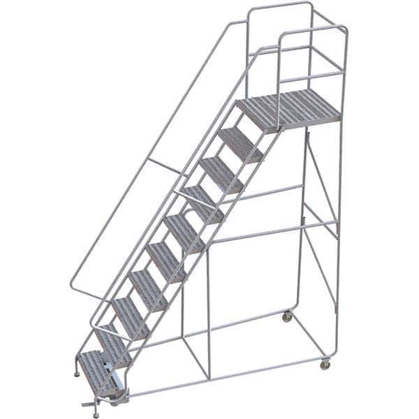 TRI-ARC - Rolling & Wall Mounted Ladders & Platforms Type: Rolling Warehouse Ladder Style: Rolling Safety Ladder - USA Tool & Supply