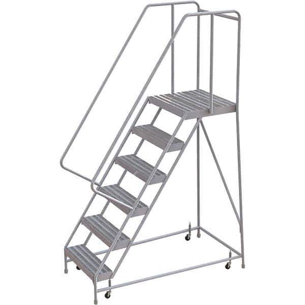 TRI-ARC - Rolling & Wall Mounted Ladders & Platforms Type: Rolling Warehouse Ladder Style: Rolling Safety Ladder - USA Tool & Supply