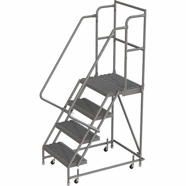 TRI-ARC - Rolling & Wall Mounted Ladders & Platforms Type: Rolling Warehouse Ladder Style: Rolling Platform Ladder - USA Tool & Supply