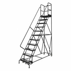 TRI-ARC - Rolling & Wall Mounted Ladders & Platforms Type: Rolling Warehouse Ladder Style: Rolling Platform Ladder - USA Tool & Supply