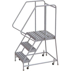 TRI-ARC - Rolling & Wall Mounted Ladders & Platforms Type: Rolling Warehouse Ladder Style: Rolling Safety Ladder - USA Tool & Supply