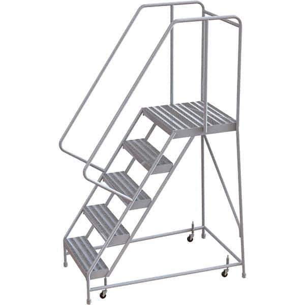 TRI-ARC - Rolling & Wall Mounted Ladders & Platforms Type: Rolling Warehouse Ladder Style: Rolling Safety Ladder - USA Tool & Supply