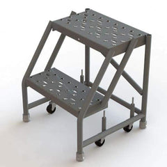 TRI-ARC - Rolling & Wall Mounted Ladders & Platforms Type: Rolling Warehouse Ladder Style: Rolling Platform Ladder - USA Tool & Supply