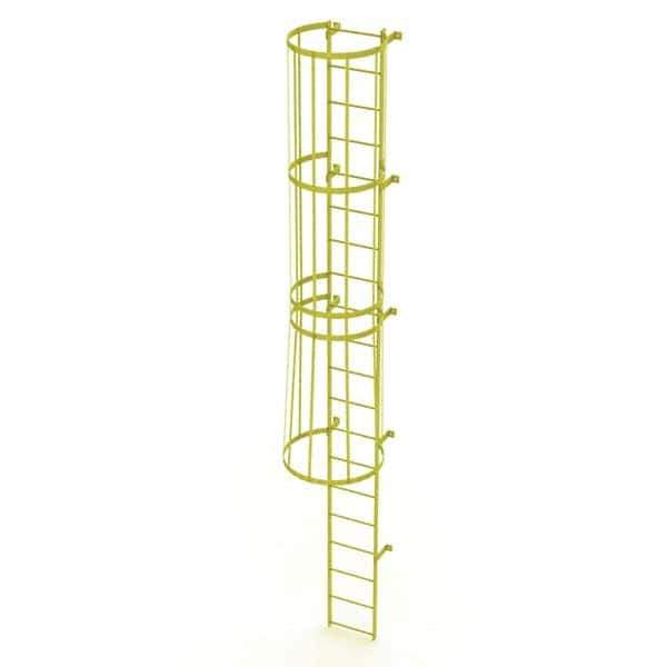 TRI-ARC - Rolling & Wall Mounted Ladders & Platforms Type: Fixed Ladder Style: Safety Cage - USA Tool & Supply