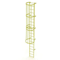 TRI-ARC - Rolling & Wall Mounted Ladders & Platforms Type: Fixed Ladder Style: Safety Cage - USA Tool & Supply