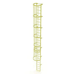 TRI-ARC - Rolling & Wall Mounted Ladders & Platforms Type: Fixed Ladder Style: Safety Cage - USA Tool & Supply