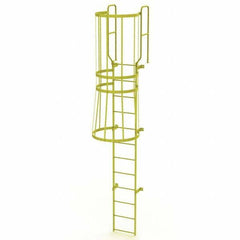 TRI-ARC - Rolling & Wall Mounted Ladders & Platforms Type: Fixed Ladder Style: Safety Cage - USA Tool & Supply