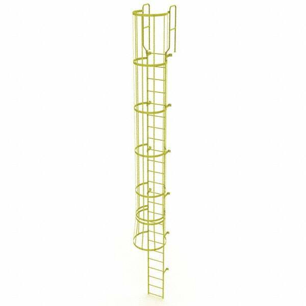 TRI-ARC - Rolling & Wall Mounted Ladders & Platforms Type: Fixed Ladder Style: Safety Cage - USA Tool & Supply