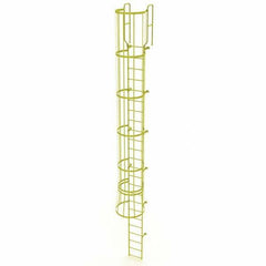 TRI-ARC - Rolling & Wall Mounted Ladders & Platforms Type: Fixed Ladder Style: Safety Cage - USA Tool & Supply