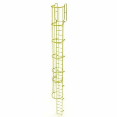 TRI-ARC - Rolling & Wall Mounted Ladders & Platforms Type: Fixed Ladder Style: Safety Cage - USA Tool & Supply