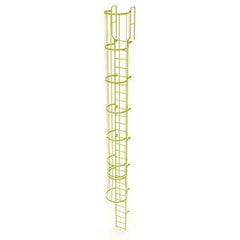 TRI-ARC - Rolling & Wall Mounted Ladders & Platforms Type: Fixed Ladder Style: Safety Cage - USA Tool & Supply