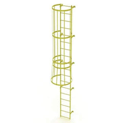 TRI-ARC - Rolling & Wall Mounted Ladders & Platforms Type: Fixed Ladder Style: Safety Cage - USA Tool & Supply