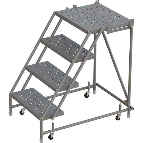 TRI-ARC - Rolling & Wall Mounted Ladders & Platforms Type: Rolling Warehouse Ladder Style: Rolling Platform Ladder - USA Tool & Supply