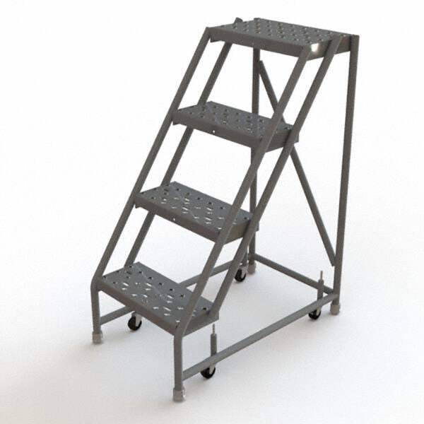 TRI-ARC - Rolling & Wall Mounted Ladders & Platforms Type: Rolling Warehouse Ladder Style: Rolling Platform Ladder - USA Tool & Supply