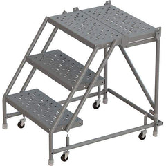 TRI-ARC - Rolling & Wall Mounted Ladders & Platforms Type: Rolling Warehouse Ladder Style: Rolling Platform Ladder - USA Tool & Supply