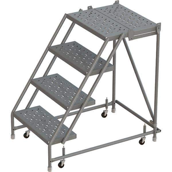 TRI-ARC - Rolling & Wall Mounted Ladders & Platforms Type: Rolling Warehouse Ladder Style: Rolling Platform Ladder - USA Tool & Supply