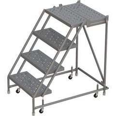 TRI-ARC - Rolling & Wall Mounted Ladders & Platforms Type: Rolling Warehouse Ladder Style: Rolling Platform Ladder - USA Tool & Supply