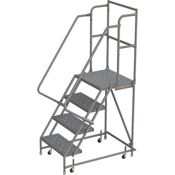 TRI-ARC - Rolling & Wall Mounted Ladders & Platforms Type: Rolling Warehouse Ladder Style: Rolling Platform Ladder - USA Tool & Supply