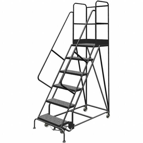 TRI-ARC - Rolling & Wall Mounted Ladders & Platforms Type: Rolling Warehouse Ladder Style: Rolling Platform Ladder - USA Tool & Supply